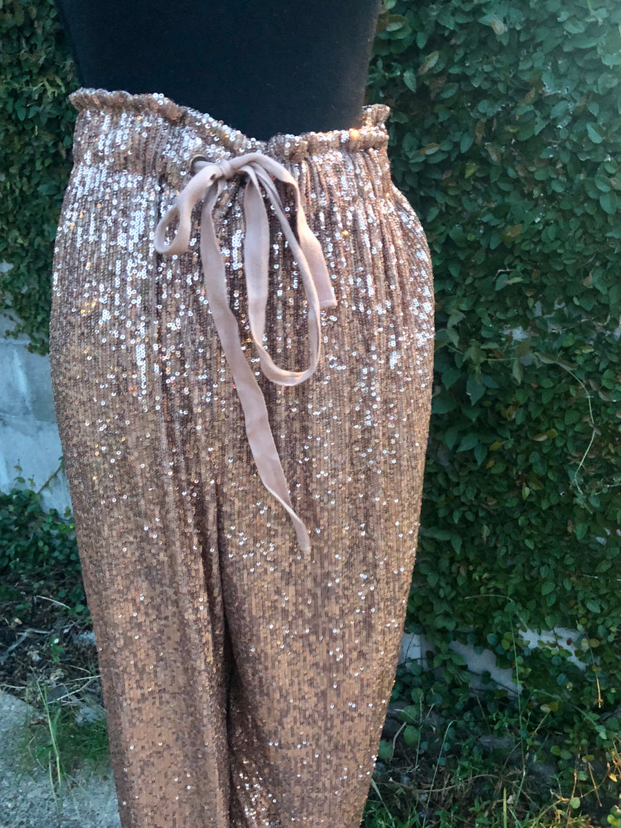 Rose Gold Sequin Pants