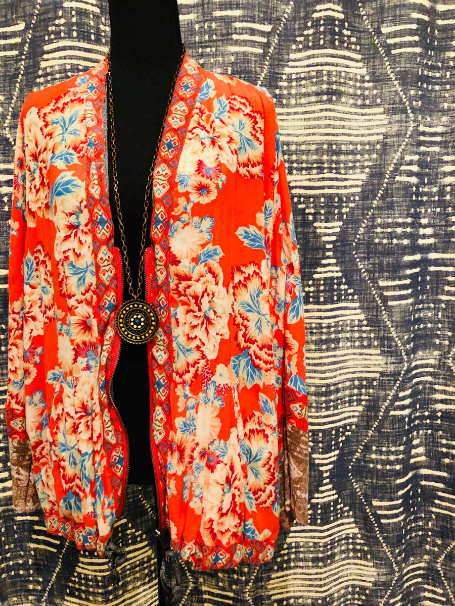 Orange Floral Jacket